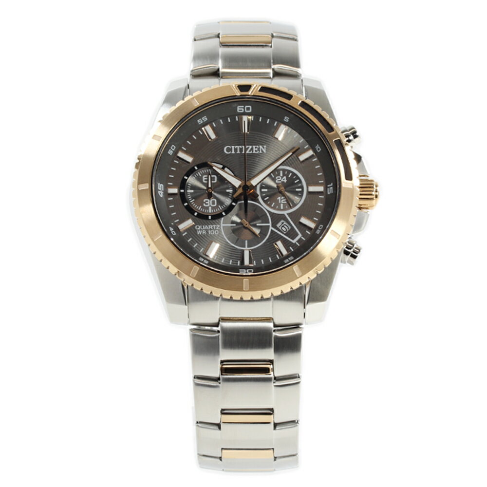 樂天商城 - CITIZEN AN8204-59H シチズン クロノグラフ メンズ シルバー ローズゴールド グレー 腕時計 プレゼント ギフト 1年保証 送料無料