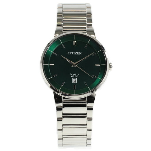 CITIZEN BI5120-51X シチズン クォーツ メンズ シルバー グリーン 腕時計 プレゼント ギフト 1年保証 送料無料 CITIZEN BI5120-51X シチズン クォーツ メンズ シルバー グリーン 腕時計 プレゼント ギフト 1年保証 送料無料