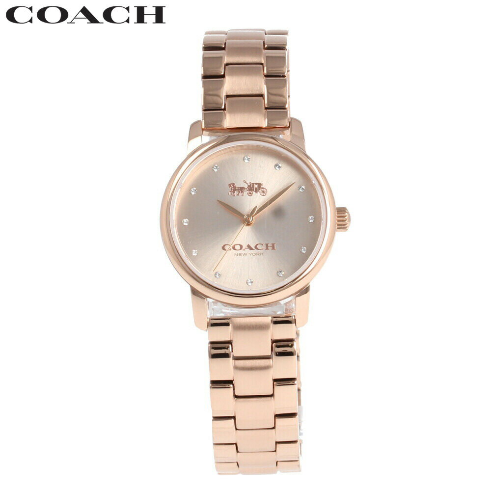 COACH コーチ Grand グランド 14503003腕時計 時計 レディース ローズゴールド ステンレス メタル ドレス カジュアル クオーツプレゼント ギフト 1年保証 送料無料