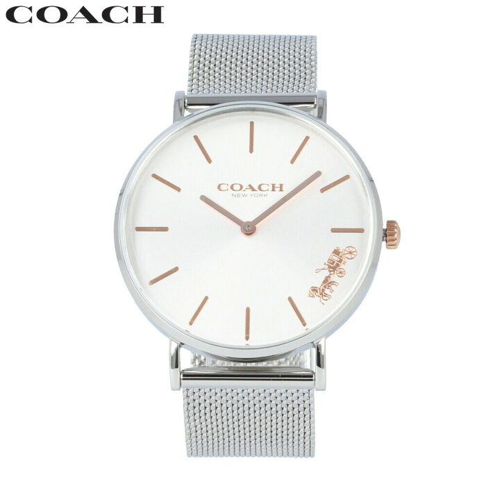 COACH コーチ Perry ペリー 14503124腕時計 時計 レディース メタル ステンレス メッシュ シルバー カジュアル ドレス ビジネス クオーツプレゼント ギフト 1年保証 送料無料