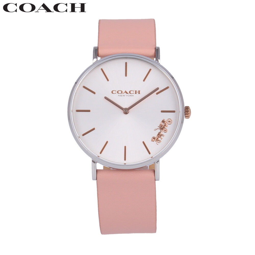 Rakuten - COACH コーチ PERRY ペリー腕時計 時計 レディース クオーツ 2針 レザー ピンク シルバー ホワイト 14503258プレゼント ギフト 1年保証 送料無料