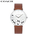 COACH コーチ PERRY ペリー腕時計 時計 レディース クオーツ アナログ 2針 ステンレス レザー ブラウン シルバー 14503803プレゼント ギ...