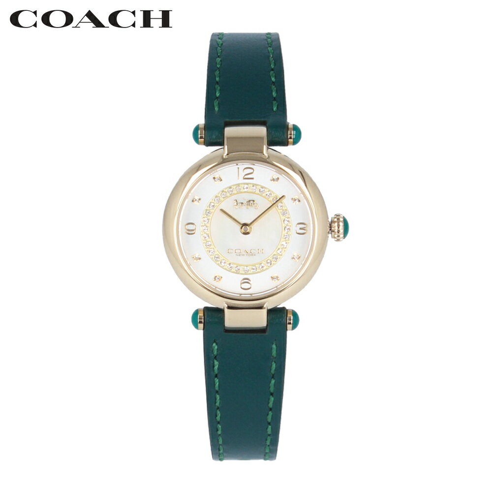 COACH コーチ CARY ケーリー腕時計 時計 レディース クオーツ アナログ 2針 ステンレス レザー グリーン ゴールド シルバー ホワイト シェル マザーオブパール ストーン 14503894プレゼント ギフト 1年保証 送料無料