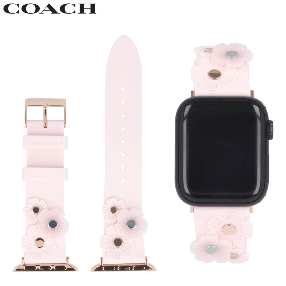 COACH コーチApple Watch アップルウォッチ 腕時計 レディース 付け替えベルト 替えバンド 38mm 40mm 対応 交換用パーツ ラバー フラワー 花 ピンク ピンクゴールド 14700053プレゼント ギフト 送料無料