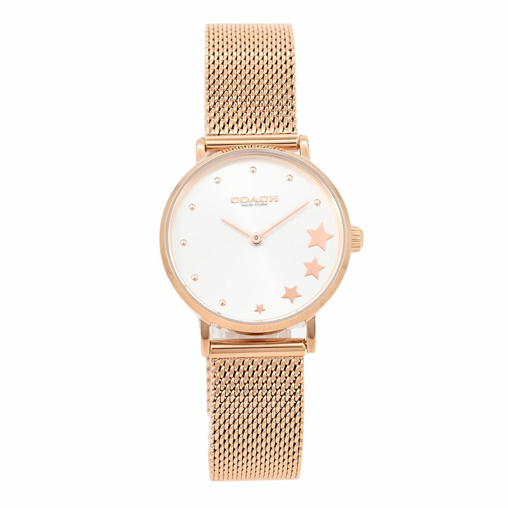 COACH コーチ PERRY ペリー腕時計 時計 レディース クオーツ アナログ 2針 メタル メッシュ ピンクゴールド ホワイト スター 14503520プレゼント ギフト 1年保証 送料無料