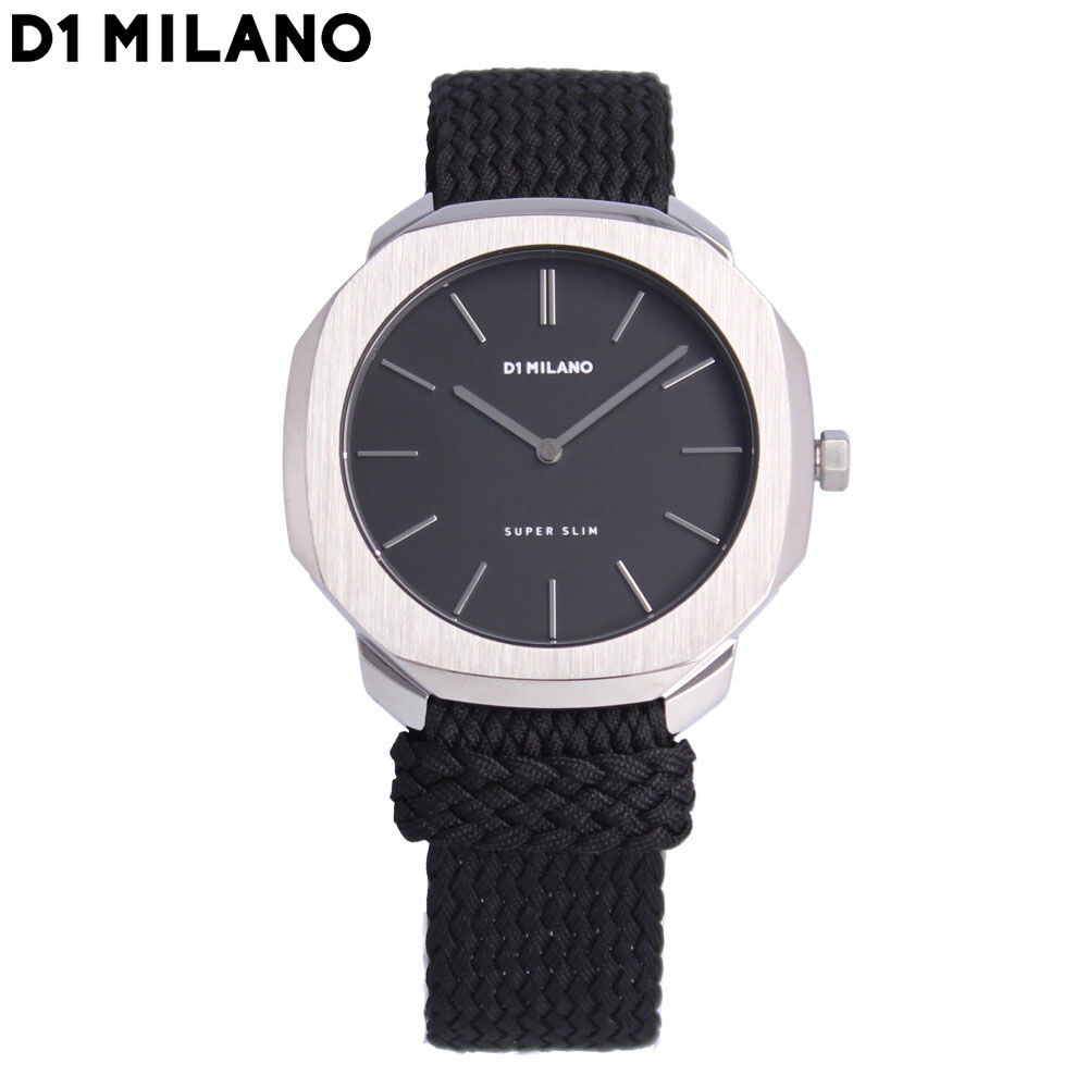 D1 MILANO ディーワンミラノ腕時計 時計 メンズ クオーツ ナイロン ブラック シルバー SSPJ01プレゼント ギフト 1年保証 送料無料