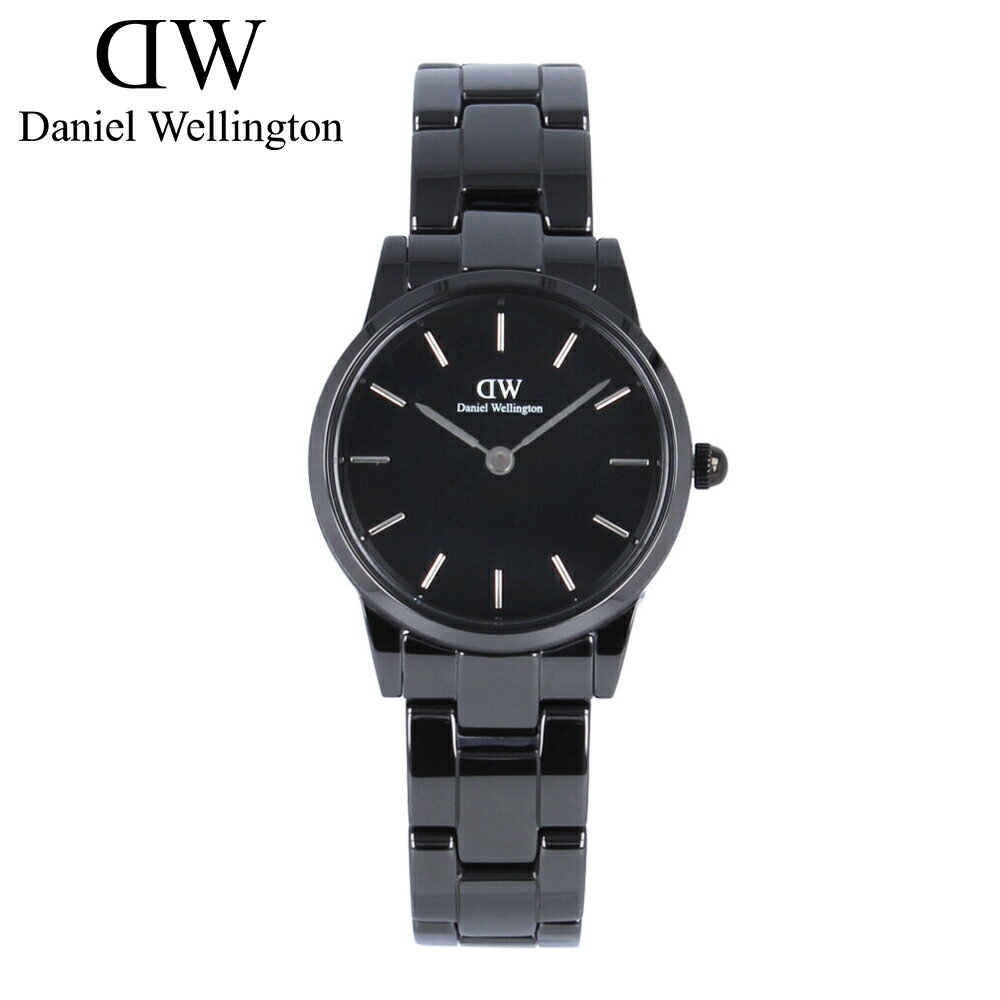 DANIEL WELLINGTON ダニエルウェリントン DW ICONIC LINK CERAMIC アイコニックリンク腕時計 時計 レディース クオーツ アナログ 2針 セラミック ステンレス メタル ブラック DW00100415プレゼント ギフト 1年保証 送料無料