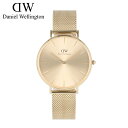 DANIEL WELLINGTON ダニエルウェリントン DW PETITE UNITONE ペティート ユニトーン腕時計 時計 レディース クオーツ アナログ 2針 ステンレス メッシュ ゴールド DW00100475プレゼント ギフト 1年保証 送料無料 その1