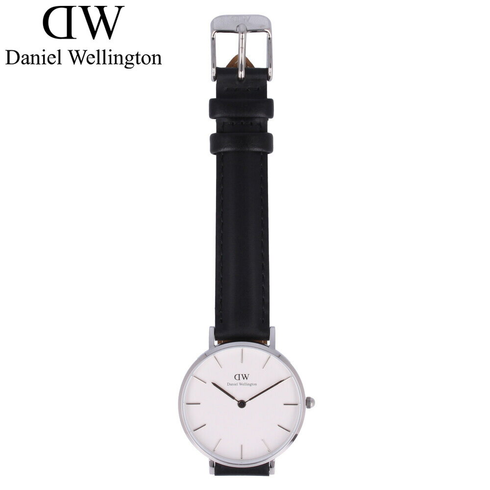 大決算セール開催中！9/11 1:59まで DANIEL WELLINGTON ダニエルウェリントン DW PETITE SHEFFIELD ペティット シェフィールド腕時計 時計 レディース クオーツ 2針 32mm レザー ブラック シルバー ホワイト DW00600186プレゼント ギフト 1年保証 送料無料