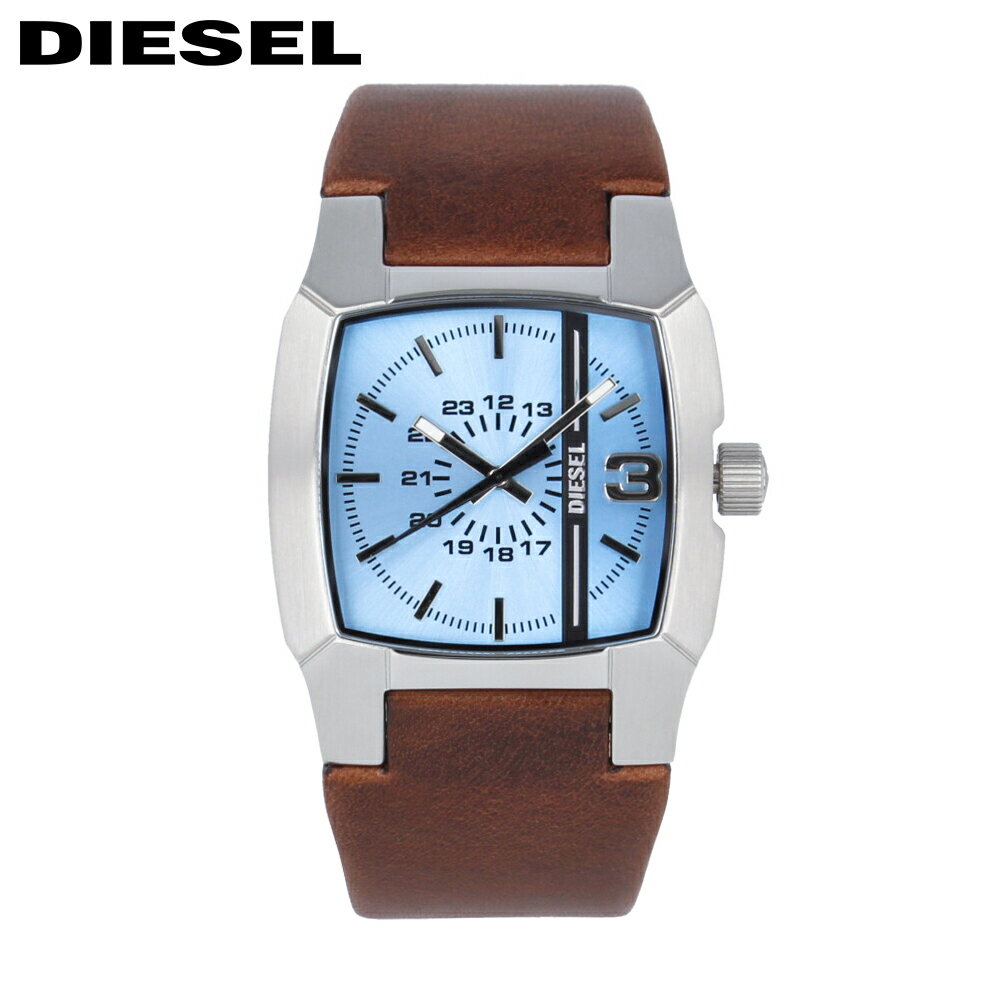 DIESEL ディーゼル CLIFFHANGER クリフハンガー腕時計 時計 メンズ クオーツ アナログ 3針 ステンレス レザー ブルー シルバー ブラウン DZ1998プレゼント ギフト 1年保証 送料無料