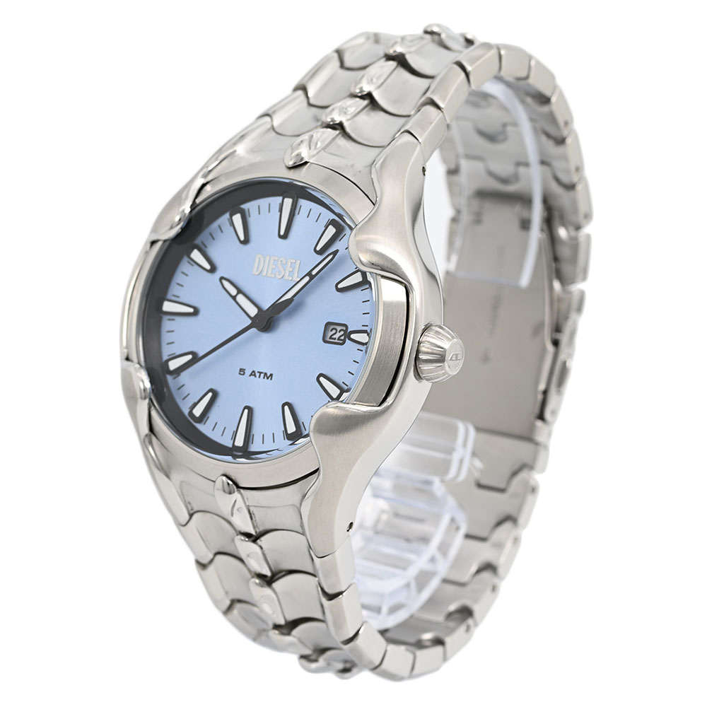 DIESEL ディーゼル DZ2200 アナログ クオーツ VERT　シルバー　ブルー　ステンレスベルト メンズ腕時計 プレゼント ギフト 1年保証 送料無料