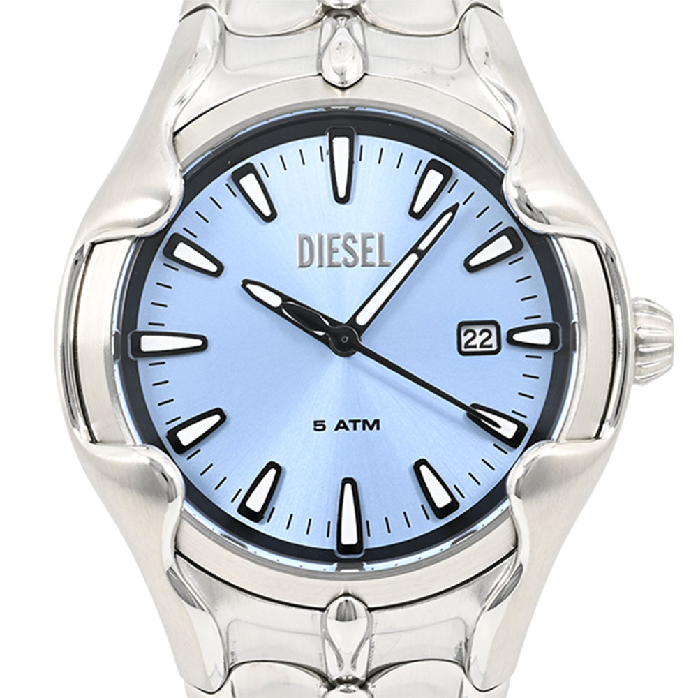 DIESEL ディーゼル DZ2200 アナログ クオーツ VERT　シルバー　ブルー　ステンレスベルト メンズ腕時計 プレゼント ギフト 1年保証 送料無料