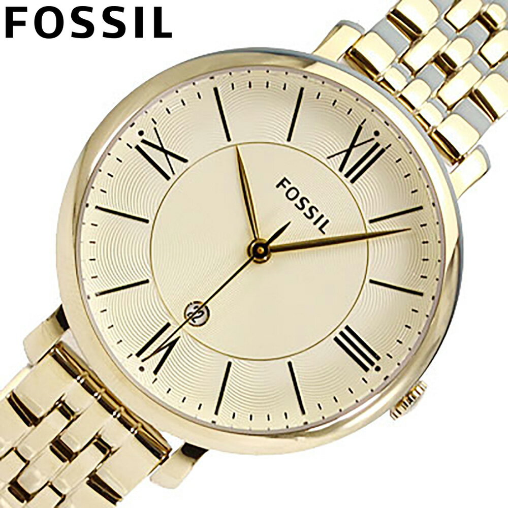 FOSSIL フォッシル ES3434腕時計 時計 JACQUELINE ジャックリーン レディース メタル ステンレス ゴールド ビジネス カジュアル クオーツプレゼント ギフト 1年保証 送料無料