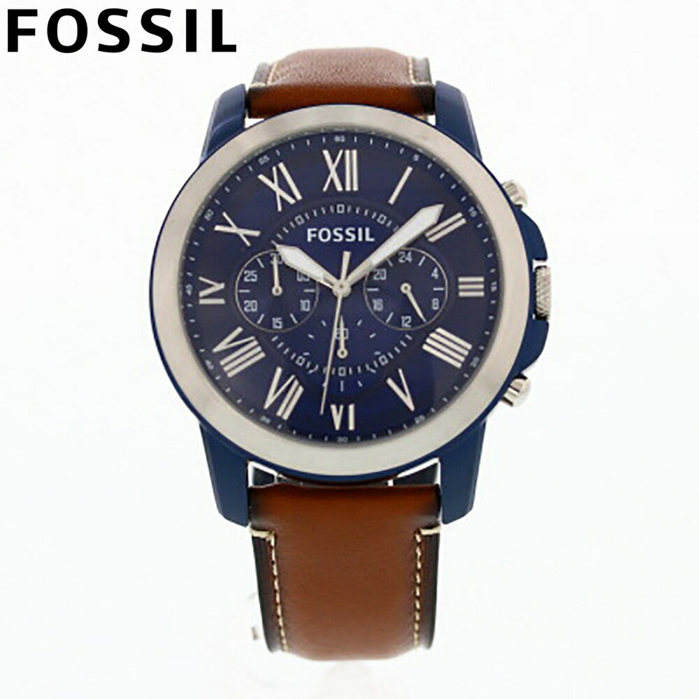 フォッシル 腕時計（メンズ） 最大500円OFFクーポン配布中！5/16 1:59まで FOSSIL フォッシル GRANT グラント FS5151腕時計 時計 メンズ レザー ブラウン ブルー カジュアル クオーツプレゼント ギフト 1年保証 送料無料 母の日