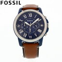 フォッシル 腕時計（メンズ） FOSSIL フォッシル GRANT グラント FS5151腕時計 時計 メンズ レザー ブラウン ブルー カジュアル クオーツプレゼント ギフト 1年保証 送料無料