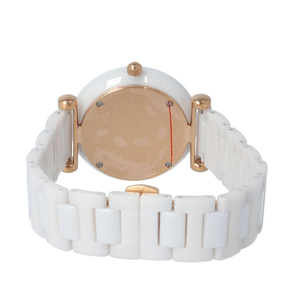 SSで使える5%OFFクーポン配布中！FOSSIL フォッシル 腕時計 時計 レディース 女性 アナログ クオーツ 電池 多軸 日付 デイト 曜日 デイ CARLIE カーリー カジュアル ビジネス 仕事 防水 セラミック ブレス ホワイト 白 CE1093プレゼント ギフト 1年保証 送料無料