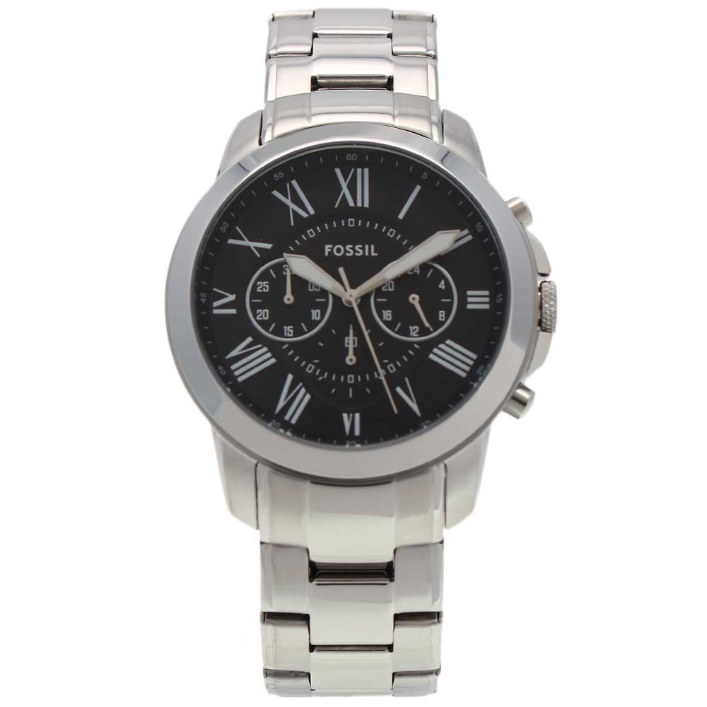 F, H, W - FOSSIL フォッシル FS4736 アナログ クオーツ GRANT　ブラック メンズ腕時計 プレゼント ギフト 1年保証 送料無料