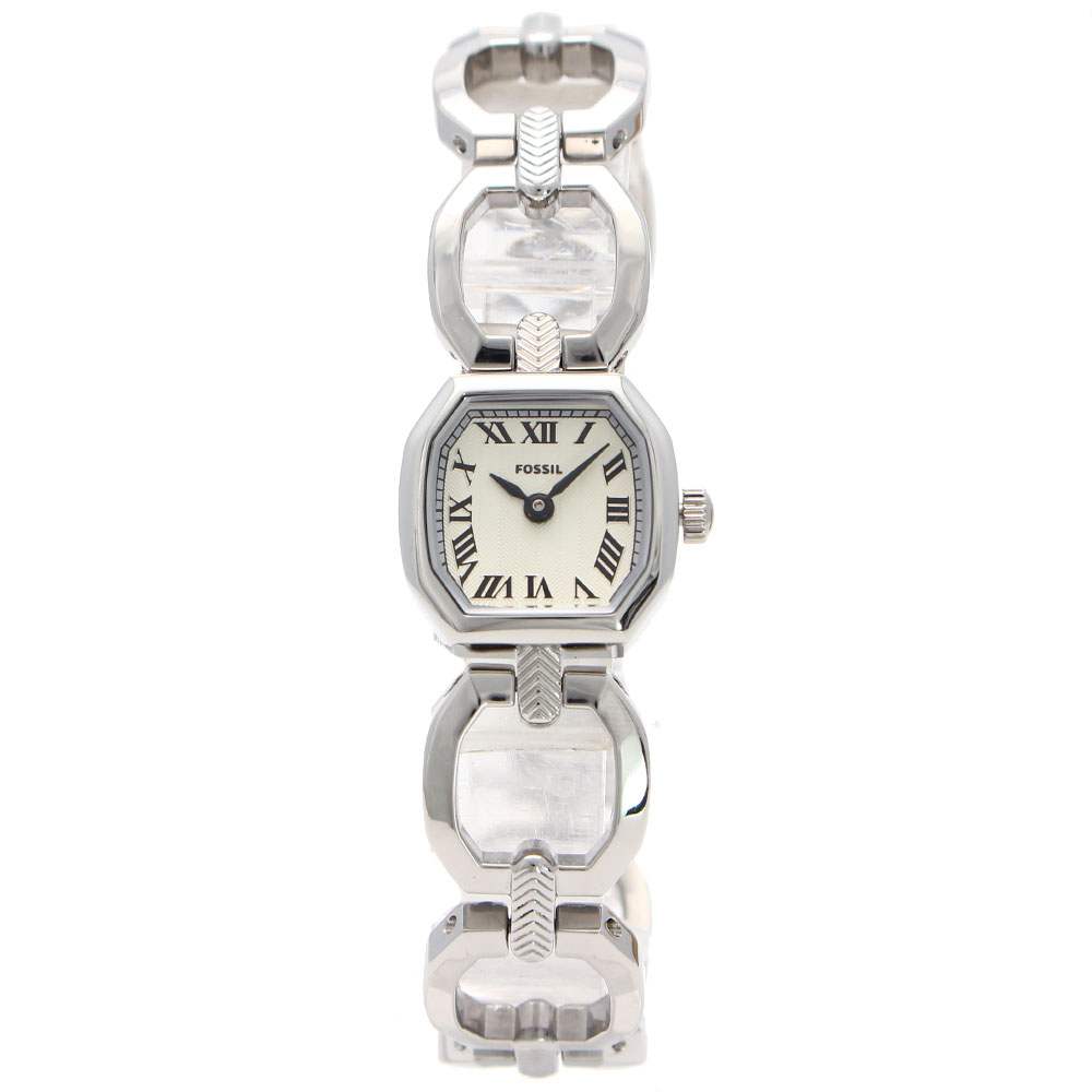 FOSSIL フォッシル ES5485 アナログ クオーツ Harlow Mini 二針 シルバー ステンレス レディース腕時計 プレゼント ギフト 1年保証 送料無料