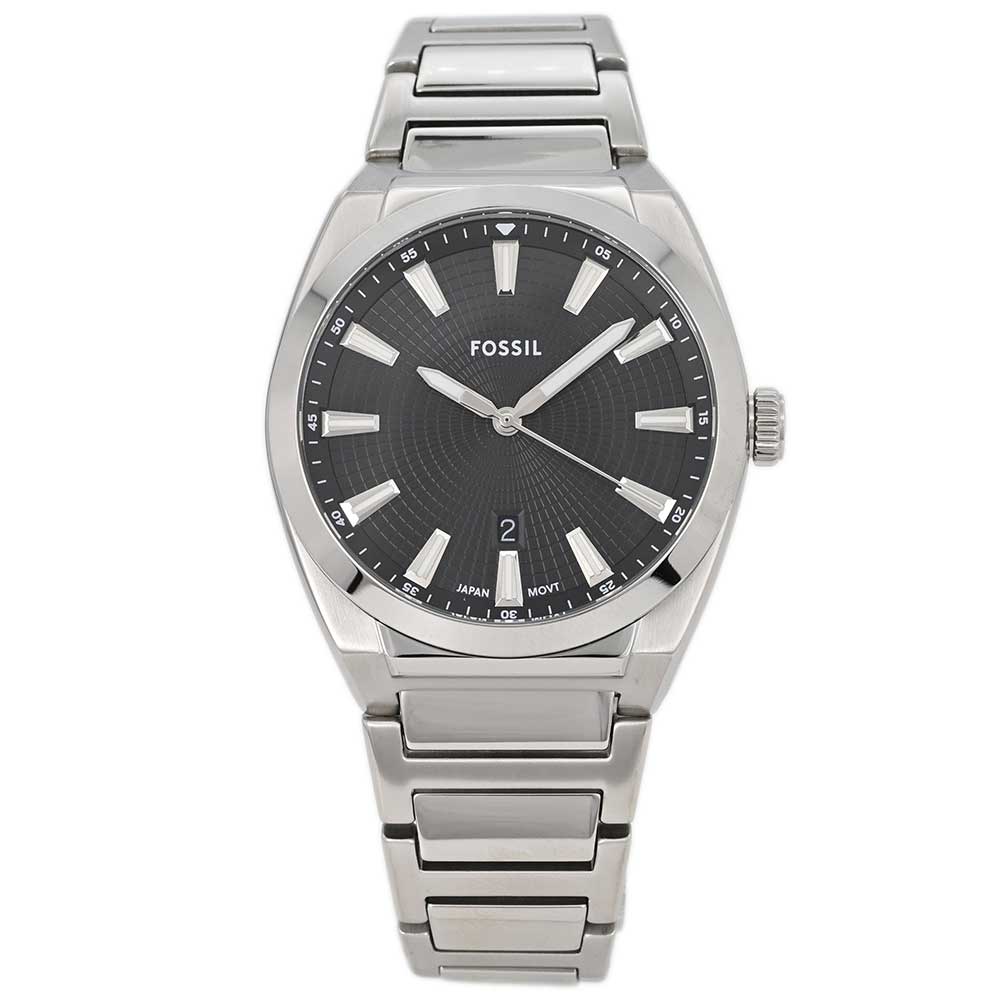 Rakuten - 【SSクーポン配布中】FOSSIL フォッシル EVERETT腕時計 時計 メンズ クオーツ アナログ 3針 ステンレス メタル シルバー ブラック FS5821プレゼント ギフト 1年保証 送料無料