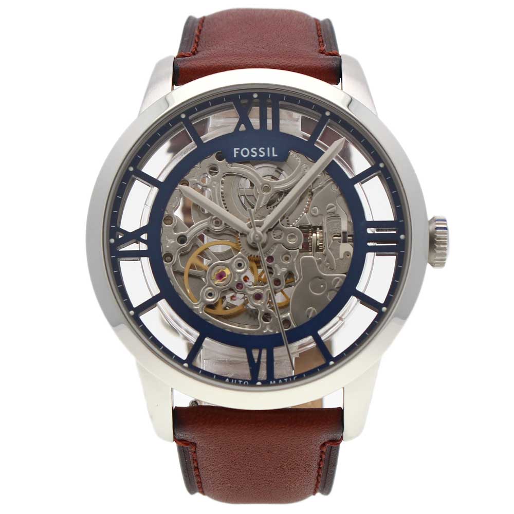【SSクーポン配布中】FOSSIL フォッシル ME3267 アナログ 自動巻き TOWNSMAN　クリア　レザー メンズ腕時計 プレゼント ギフト 1年保証 送料無料
