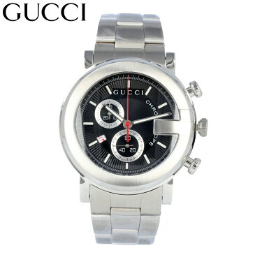 GUCCI / グッチ YA101309 I Gクロノ 腕時計 メンズ クロノグラフ ブラック シルバー ステンレス アナログ クオーツ 【あす楽対応_東海】