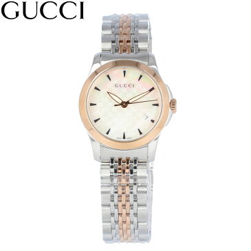 GUCCI / グッチ YA126537 I G TIMELESS Gタイムレス 腕時計 レディース ホワイトシェル ゴールド シルバー ステンレス アナログ クオーツ 【あす楽対応_東海】