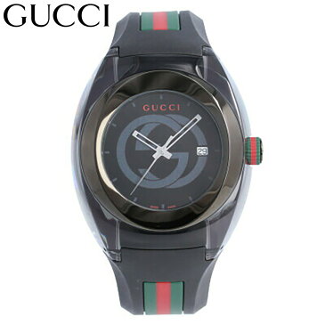 GUCCI / グッチ SYNC シンク YA137107A 腕時計 メンズ レディース ユニセックス ジェンダーレス 46mm オールブラック マルチカラー ラバーベルト 【あす楽対応_東海】