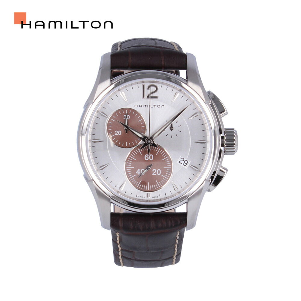 HAMILTON ハミルトン Jazzmaster Chrono Quartz ジャズマスター腕時計 時計 メンズ 防水 クオーツ アナログ クロノグラフ ステンレス レザー ブラウン シルバー H32612551プレゼント ギフト 1年保証 送料無料