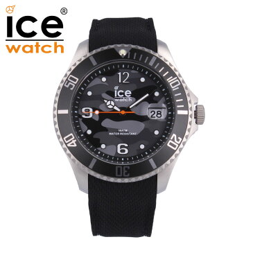 SSで使える10%OFFクポーン配布中！ICEWATCH アイスウォッチ ICE steel アイス スティール腕時計 時計 メンズ クオーツ 3針 ラバー ブラック シルバー グレー カモフラ 迷彩 017328プレゼント ギフト 1年保証 送料無料