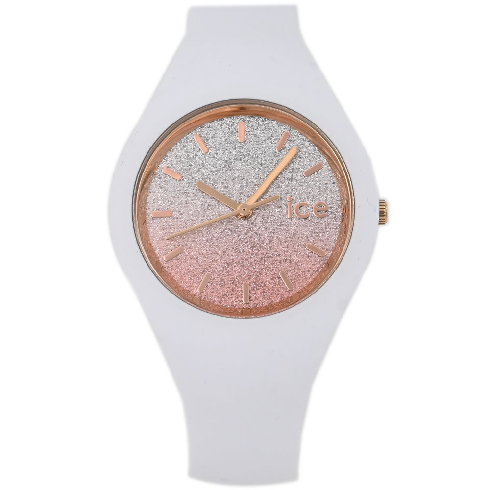 Rakuten - ICE WATCH アイスウォッチ 024519 アナログ クオーツ ICE lo　グリッターグラデーション　シルバー　ピンク ユニセックス腕時計 プレゼント ギフト 1年保証 送料無料