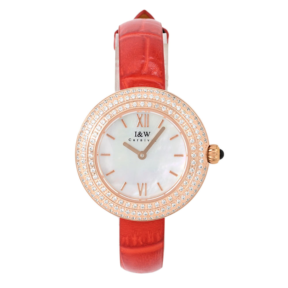 I＆W Carnival アイアンドダブリューカーニバル IW3008DA-1RDL アナログ クオーツ 2針レディース腕時計..
