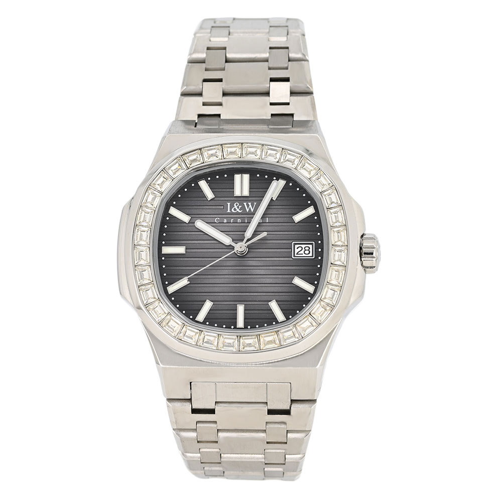 I＆W Carnival アイアンドダブリューカーニバル IW721DA-7 グレーアナログ 自動巻き メンズ腕時計 プレゼント ギフト 1年保証 送料無料