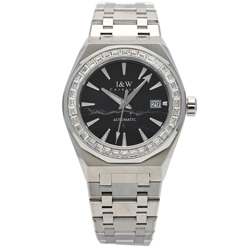 Rakuten - I＆W Carnival アイアンドダブリュー カーニバル IW55878DA-2 アナログ 自動巻き ブラック メンズ腕時計 プレゼント ギフト 1年保証 送料無料