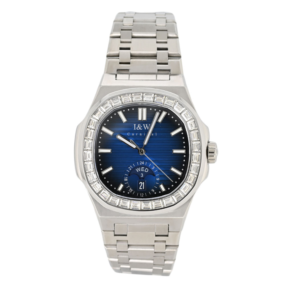 樂天商城 - I＆W Carnival アイアンドダブリューカーニバル IW735DA-3 ブルーアナログ 自動巻き メンズ腕時計 プレゼント ギフト 1年保証 送料無料