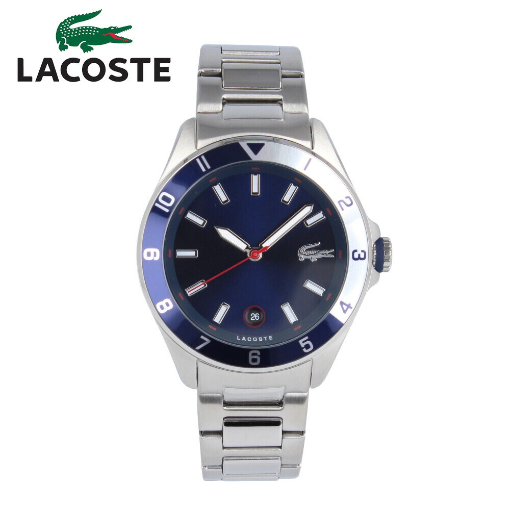 LACOSTE ラコステ腕時計 時計 メンズ クオーツ アナログ 3針 ステンレス メタル シルバー ネイビー 2011127プレゼント ギフト 1年保証 送料無料