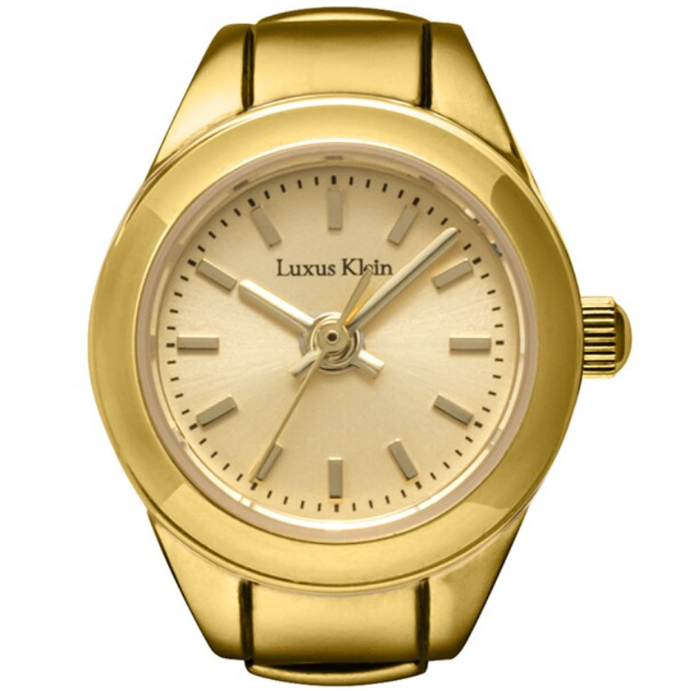 Luxus Klein ルクスクライン AK017YGGD アナログ クオーツ AKシリーズ　エーケーシリーズ　リングウォッチ　指輪　時計　ゴールド メンズプレゼント ギフト メーカー1年保証 送料無料[正規品]