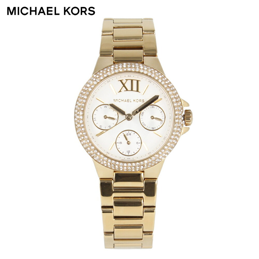 MICHAEL KORS マイケルコース CAMILLE カミーユ腕時計 時計 レディース クオーツ アナログ 3針 ステンレス メタル ゴールド ホワイト ストーン MK6844プレゼント ギフト 1年保証 送料無料