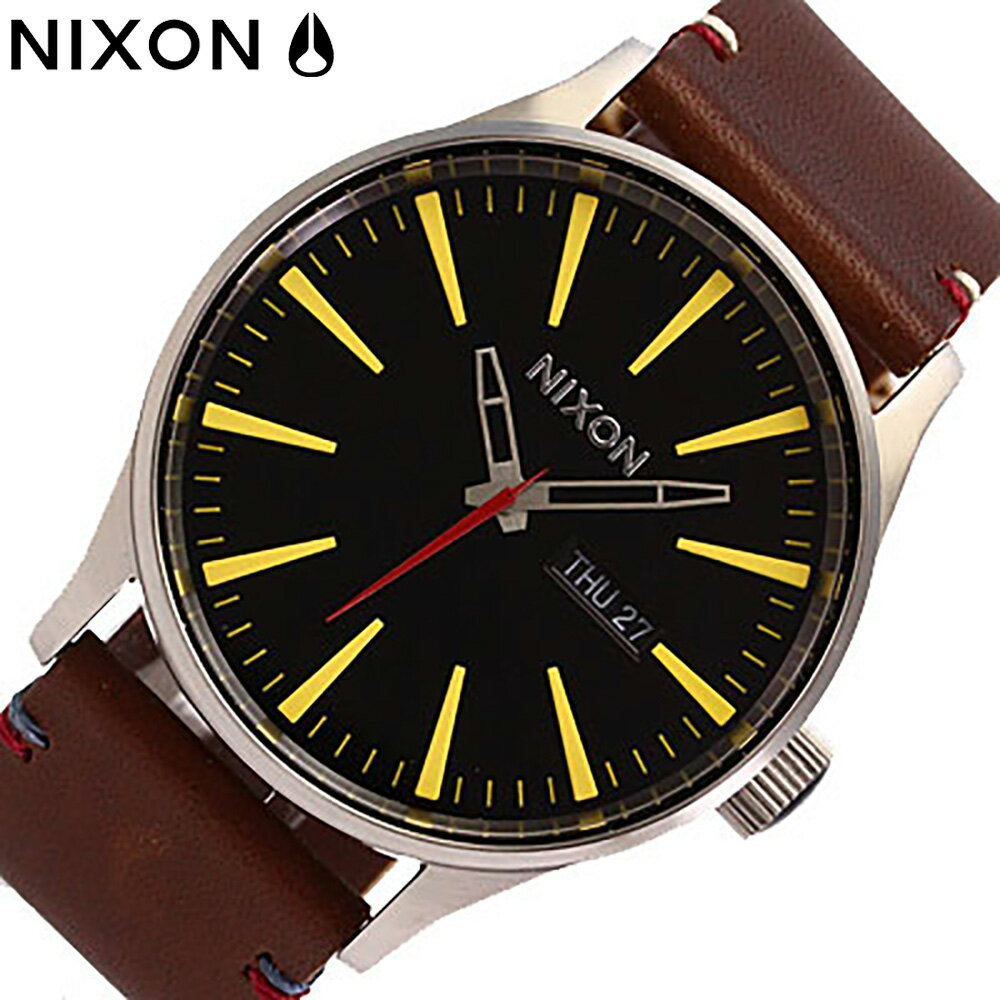 NIXON ニクソン THE SENTRY セントリー A105019腕時計 時計 メンズ レザー ブラウン ブラック カジュアル クオーツプレゼント ギフト 1年保証 送料無料