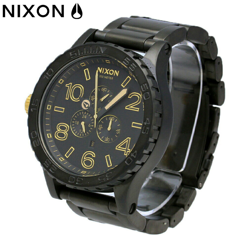 NIXON ニクソン THE 51-30 CHRONO フィフティワンサーティ クロノ A0831041腕時計 時計 メンズ クロノグラフ メタル ステンレス ブラック 防水 カジュアルプレゼント ギフト 1年保証 送料無料