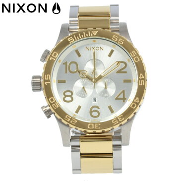 【訳あり】【アウトレット】NIXON ニクソン 51-30 フィフティーワンサーティ腕時計 メンズ クロノグラフ メタル ステンレス コンビ シルバー ゴールド A0831921プレゼント ギフト 1年保証 送料無料