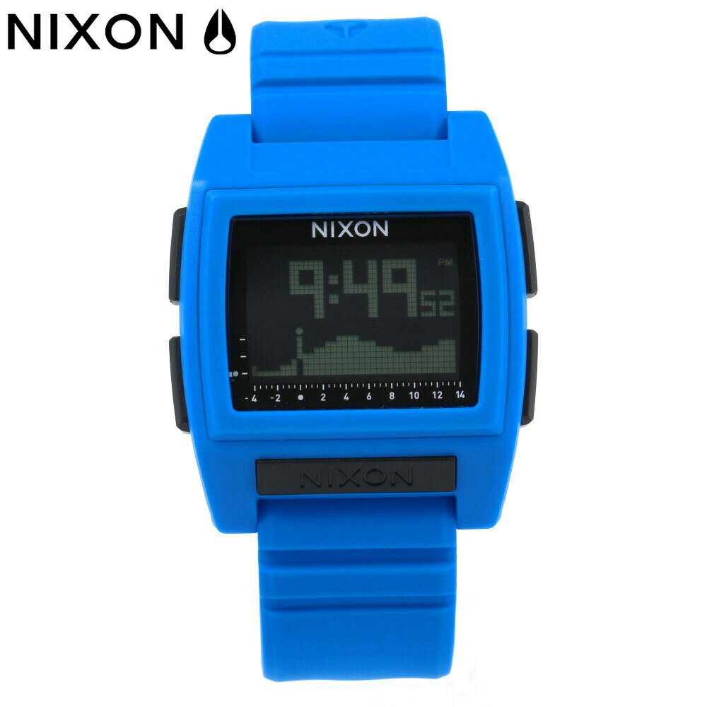 NIXON ニクソン Base Tide Pro ベースタイドプロ A1212300腕時計 時計 メンズ デジタル シリコン ブルー サーフィン カジュアル クオーツプレゼント ギフト 1年保証 送料無料