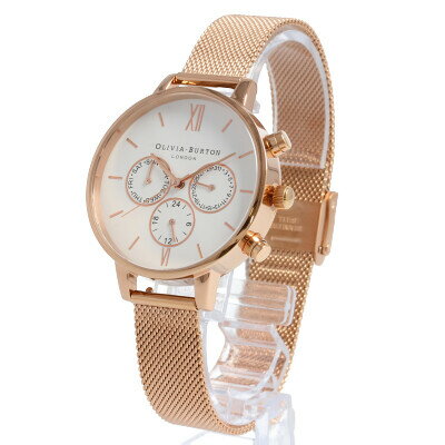 【全商品ポイント10倍！お買い物マラソン開催！】OLIVIA BURTON / オリビアバートン OB16CG86 Chrono Detail Rose Gold クロノ ディティール 腕時計 レディース メッシュ ローズゴールド 【あす楽対応_東海】