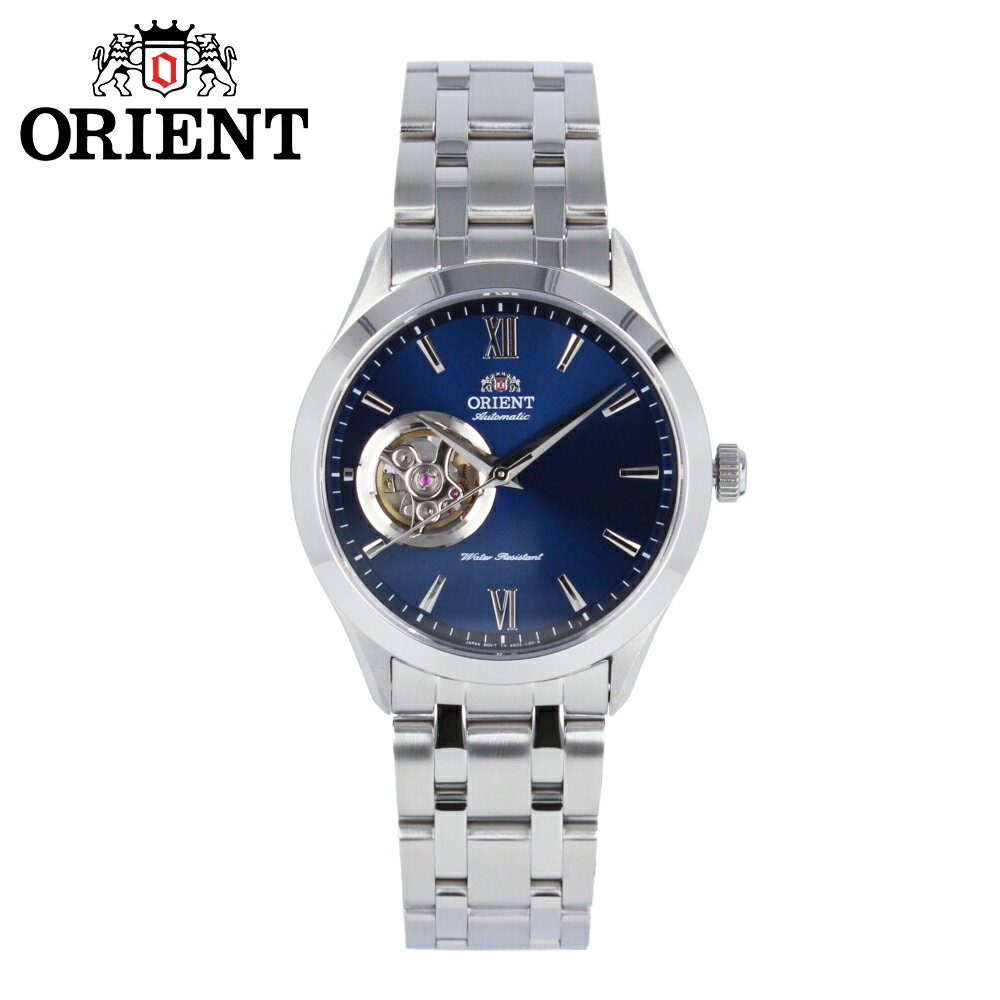 ORIENT オリエント GOLDEN EYE腕時計 時計 メンズ メカニカル オートマチック 自動巻き アナログ 3針 オープンハート ステンレス メタル シルバー ネイビー FAG03001Dプレゼント ギフト 1年保証 送料無料
