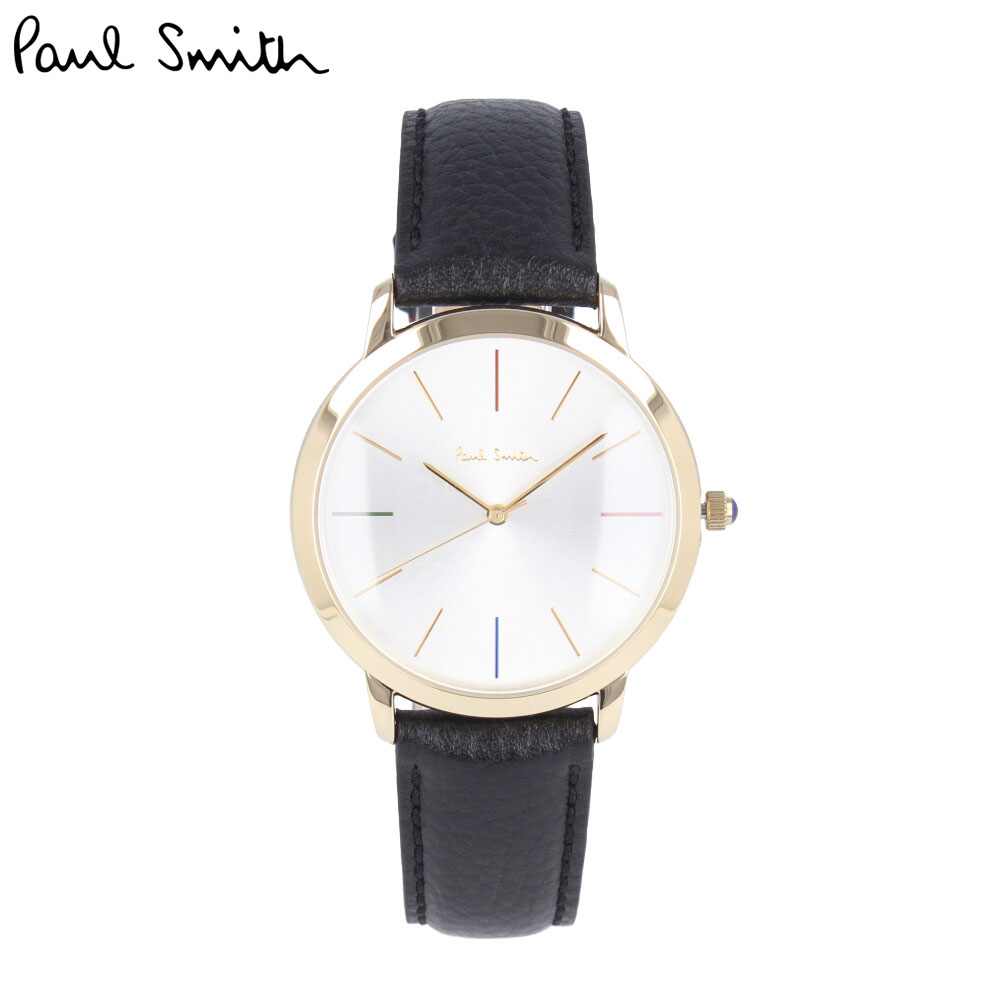 【大処分】 PAUL SMITH ポールスミス腕時計 時計 メンズ クオーツ アナログ 3針 レザー ステンレス ブラック ゴールド シルバー P10059プレゼント ギフト 1年保証 送料無料 ホワイトデー