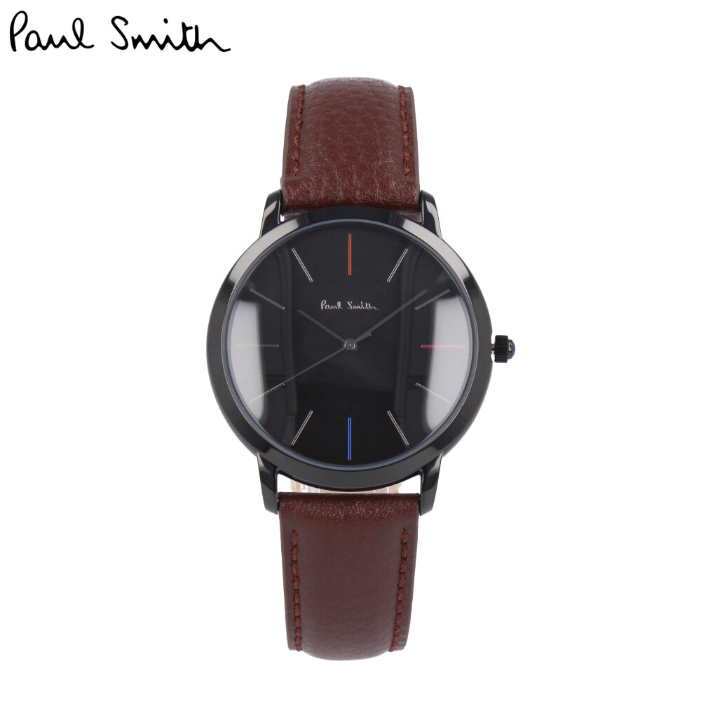 【大処分】 PAUL SMITH ポールスミス腕時計 時計 メンズ クオーツ アナログ 3針 レザー ステンレス ブラウン ブラック P10090プレゼント ギフト 1年保証 送料無料