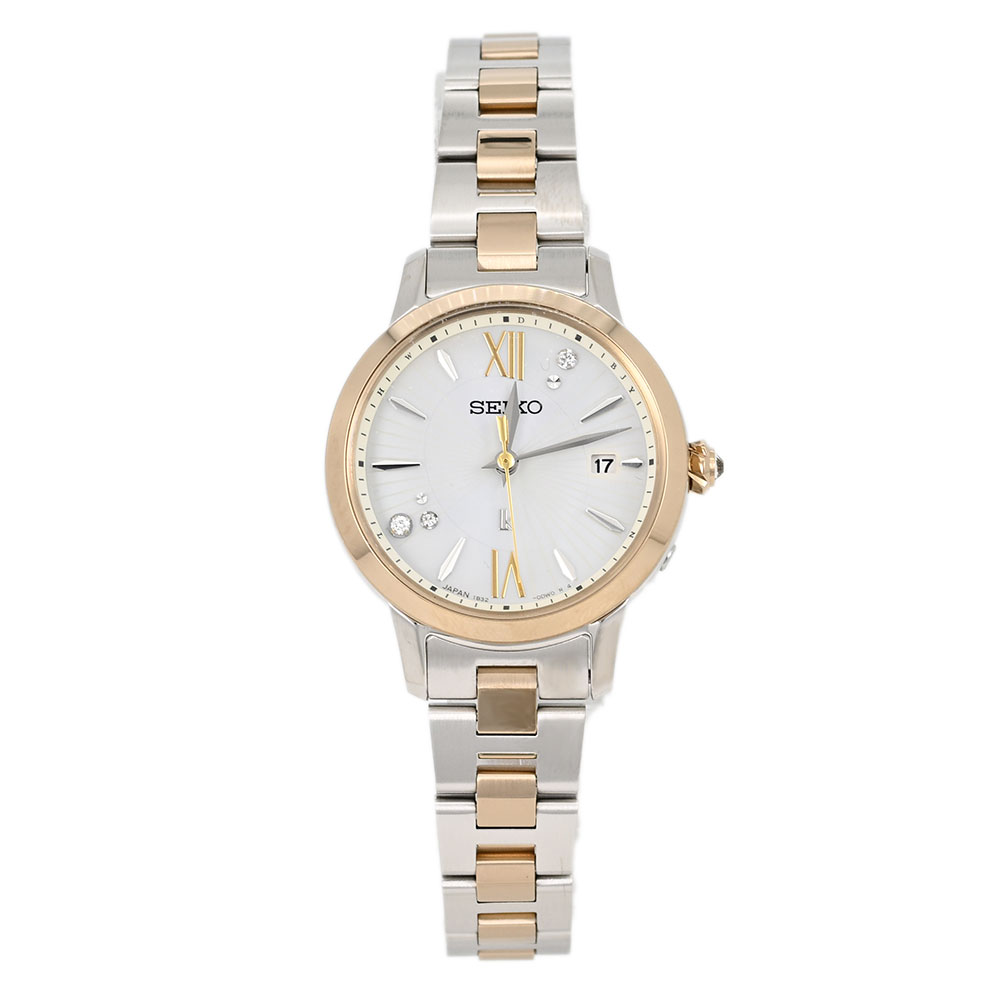 SEIKO LUKIA SSVW242 アナログ 電波ソーラー セイコールキア 31周年記念 LUKIA Grow ELAIZA IKEDA × DAICHI MIURA Limited Edition クリーナー付き レディース腕時計 プレゼント ギフト 1年保証 送料無料