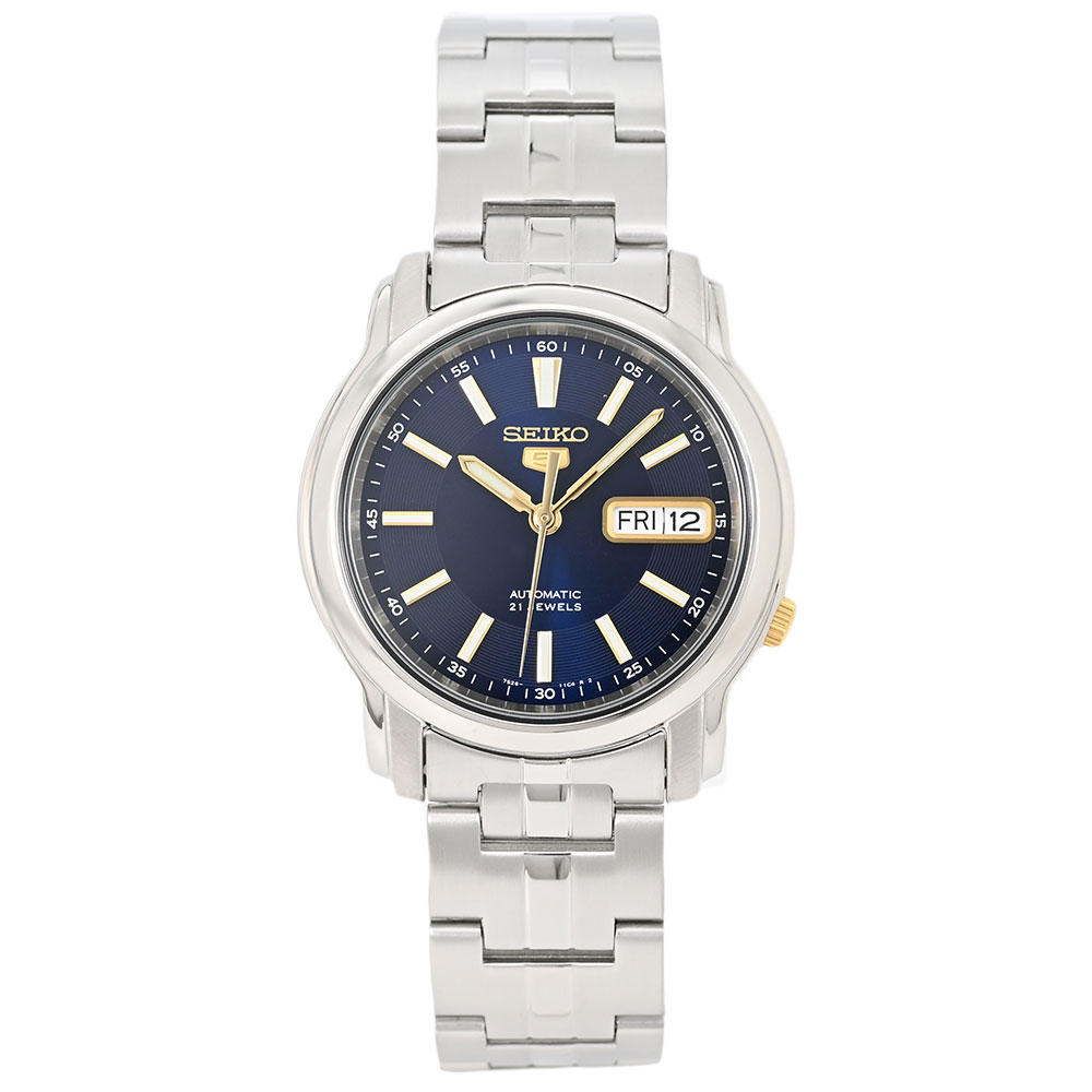 樂天商城 - SEIKO 5 / セイコー ファイブ SNKL79K1 自動巻き オートマチック 腕時計 メンズ シルバー ネイビー スケルトンバック ステンレス