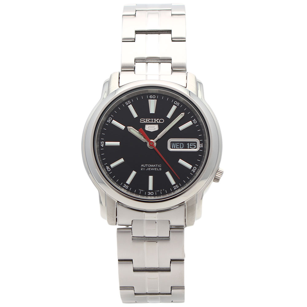 樂天商城 - SEIKO5 セイコーファイブ腕時計 時計 メンズ オートマチック メカニカル 自動巻き アナログ 3針 ステンレス メタル シルバー ブラック SNKL83K1プレゼント ギフト 1年保証 送料無料