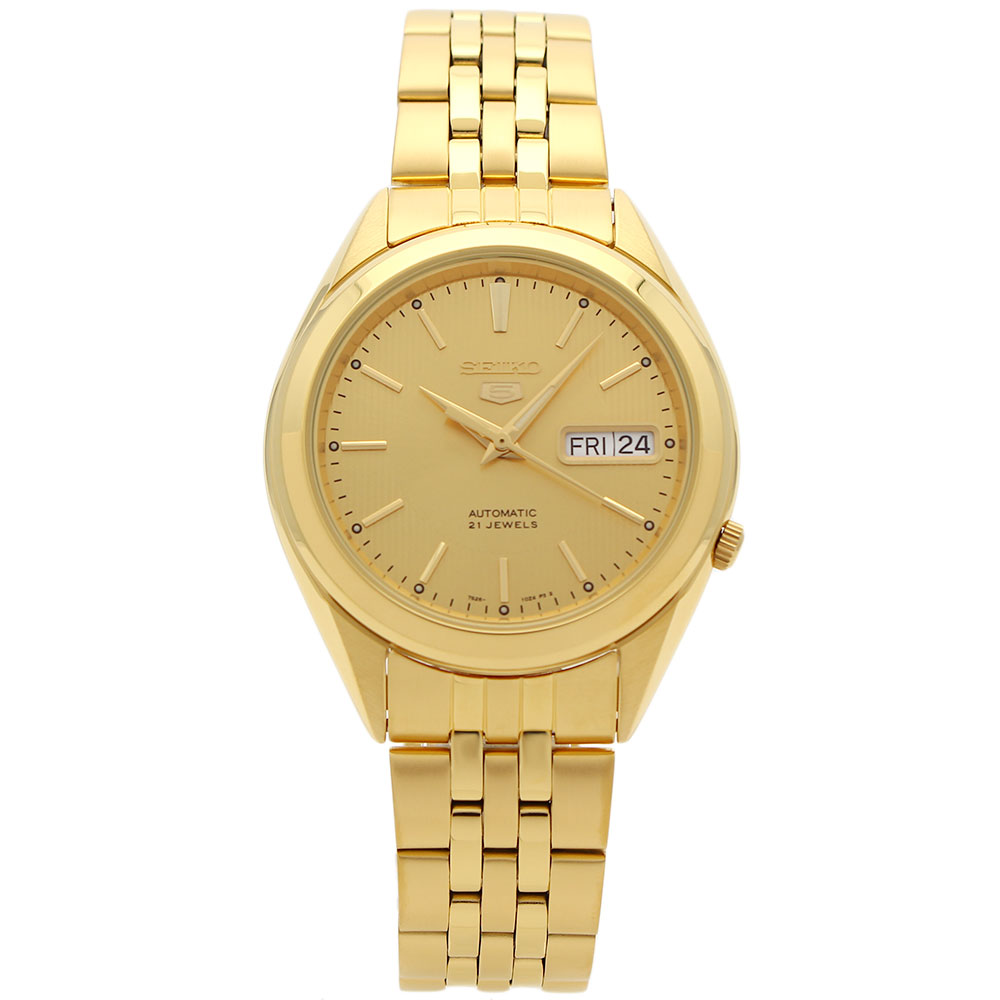 樂天商城 - SEIKO 5 / セイコー ファイブ SNKL28K1 自動巻き オートマチック 腕時計 メンズ オールゴールド オートマ 21石 スケルトンバック