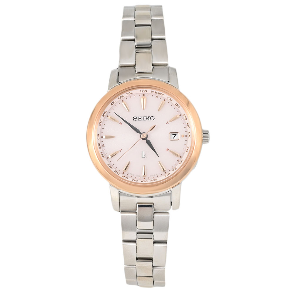 Other - SEIKO LUKIA SSVV074 アナログ 電波ソーラー セイコー ルキア　3針　日付　シルバー　ローズゴールド レディース腕時計 プレゼント ギフト メーカー3年保証 送料無料